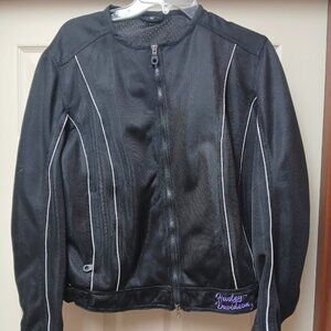 Harley-Davidson Black Mesh Utility Jacket with White Piping